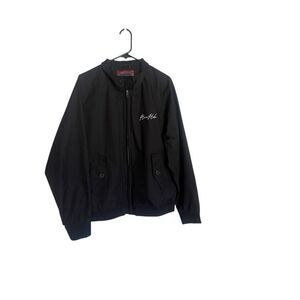 New Brook Brothers Mens Black Long Sleeve Full Zip Lightweight Jacket Size Large